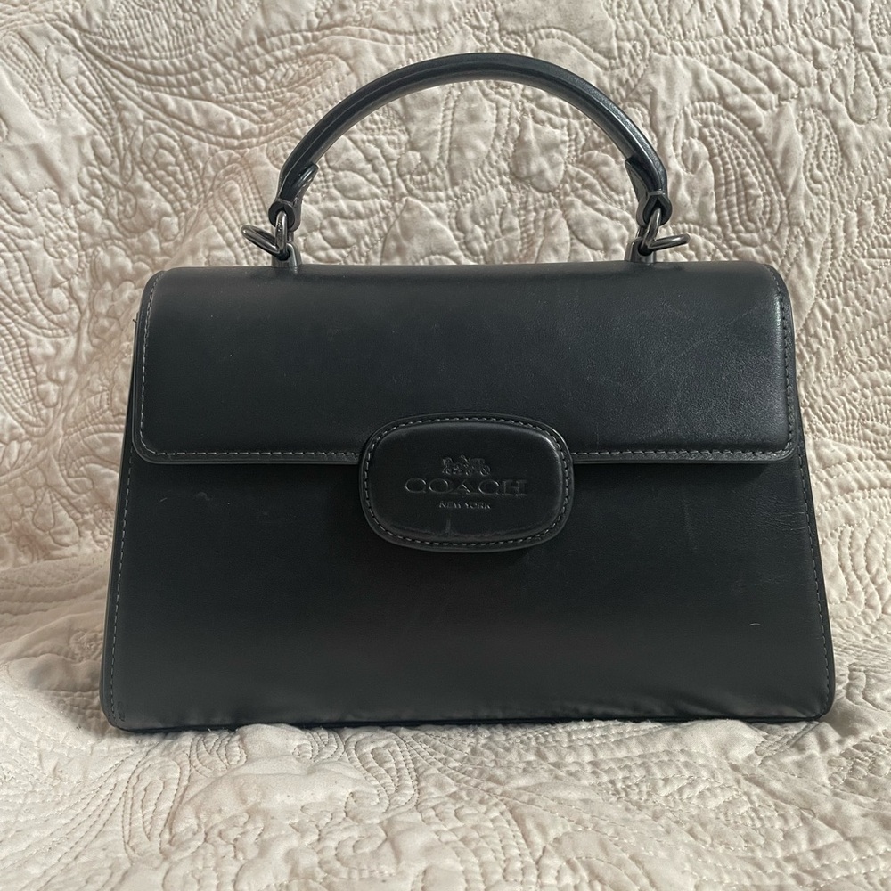 Coach Black Eliza Top Handle Handbag
